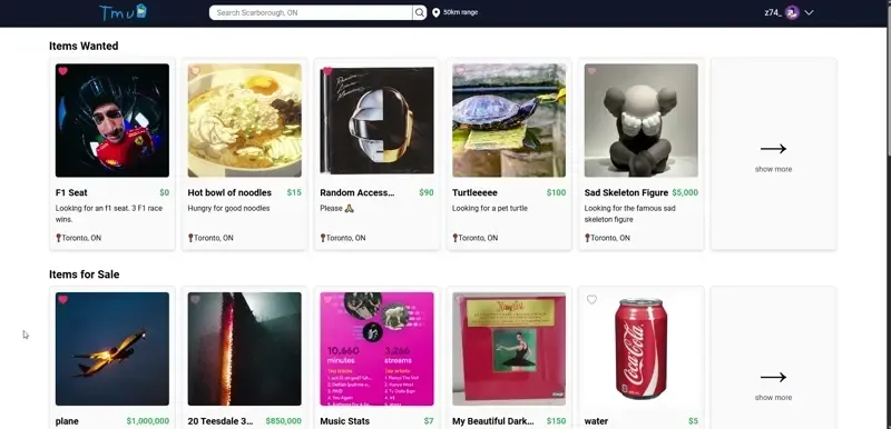 TMU-Marketplace preview